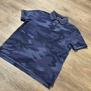 Polo Ralph Lauren Men's Size Small Blue Camo Classic Fit Short Sleeve Polo Shirt